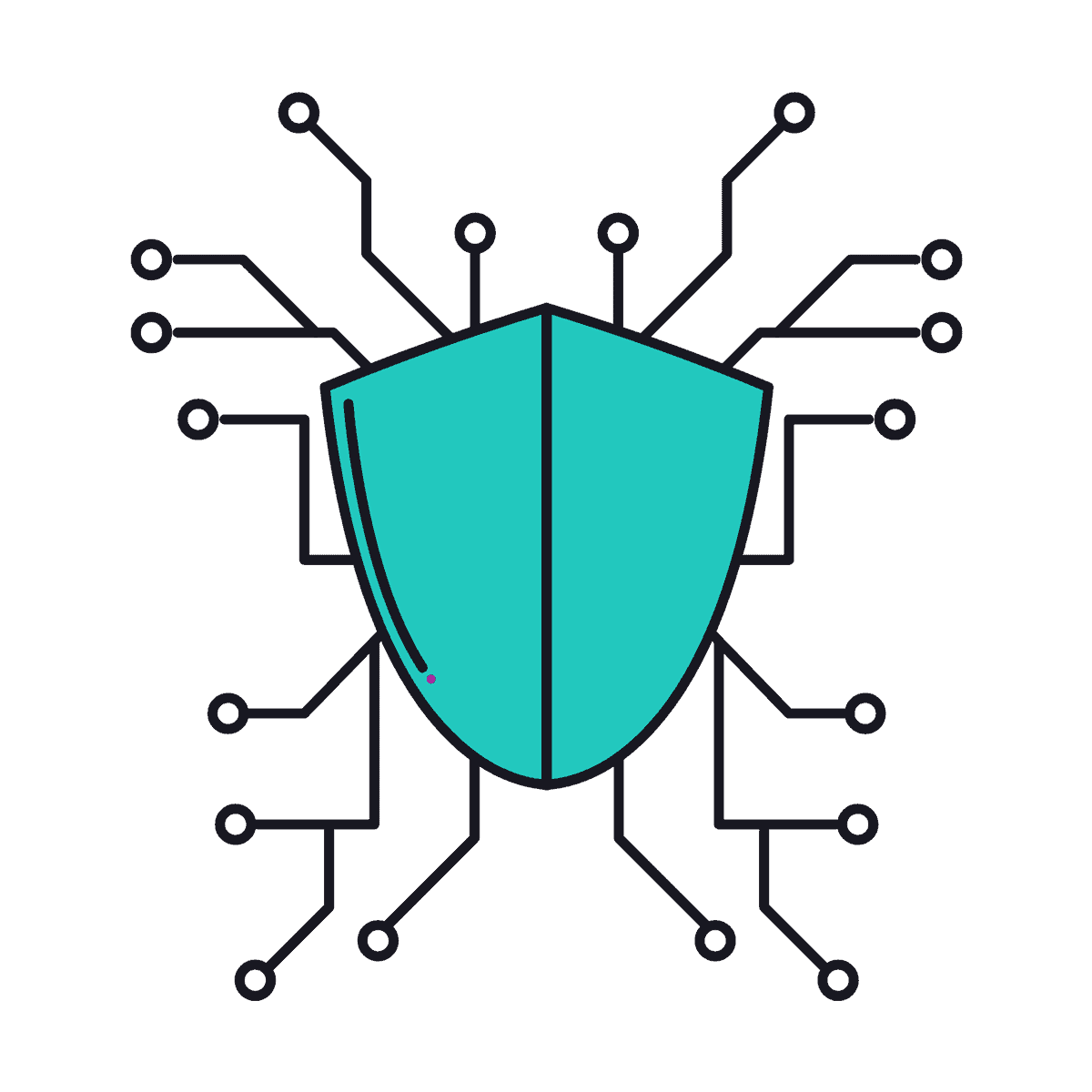 Information security and data protection conceptual icon.