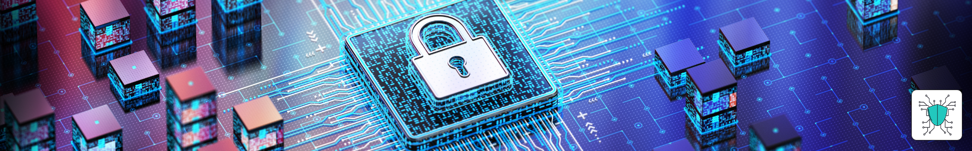 Conceptual visualization of digital threat defense and cybersecurity.
