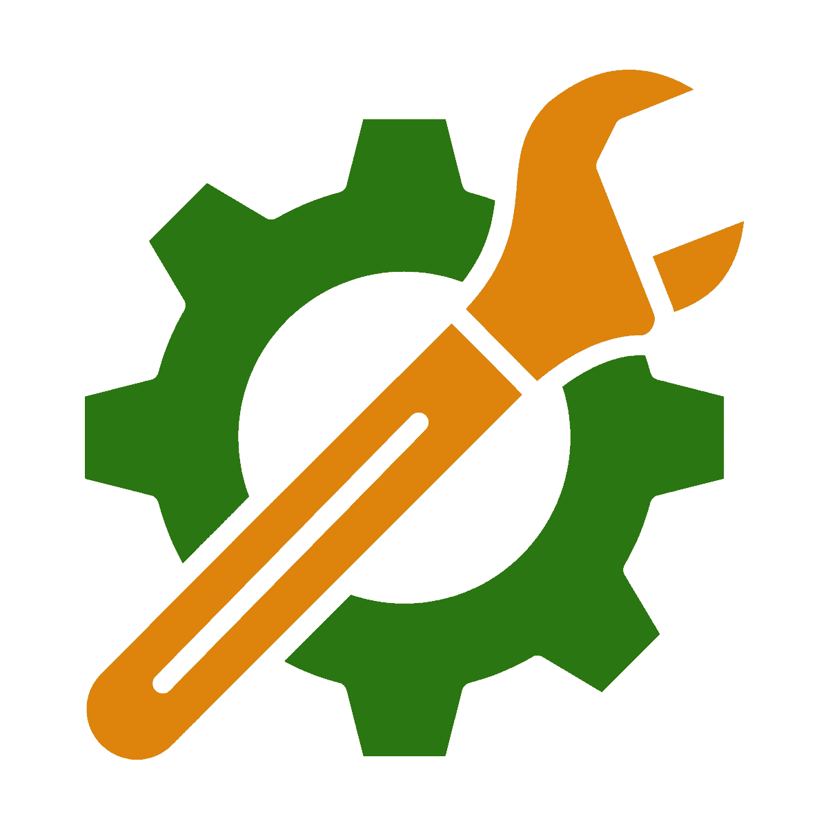 System maintenance and technical administration conceptual icon.
