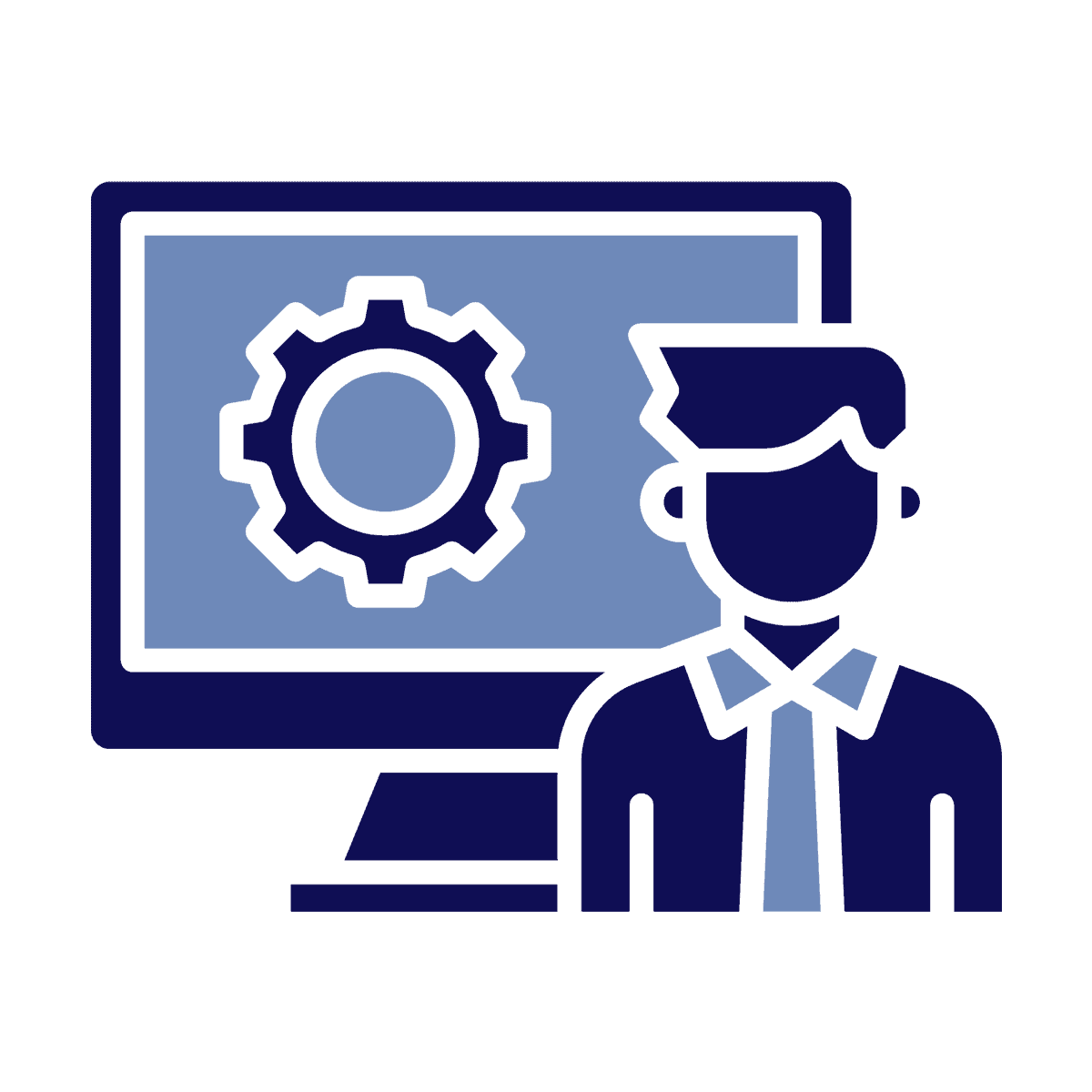 IT infrastructure administration conceptual icon.