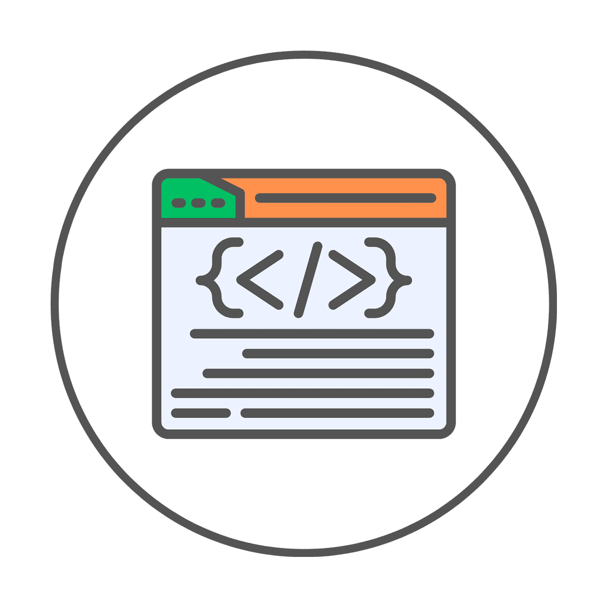 Task automation and script execution conceptual icon.