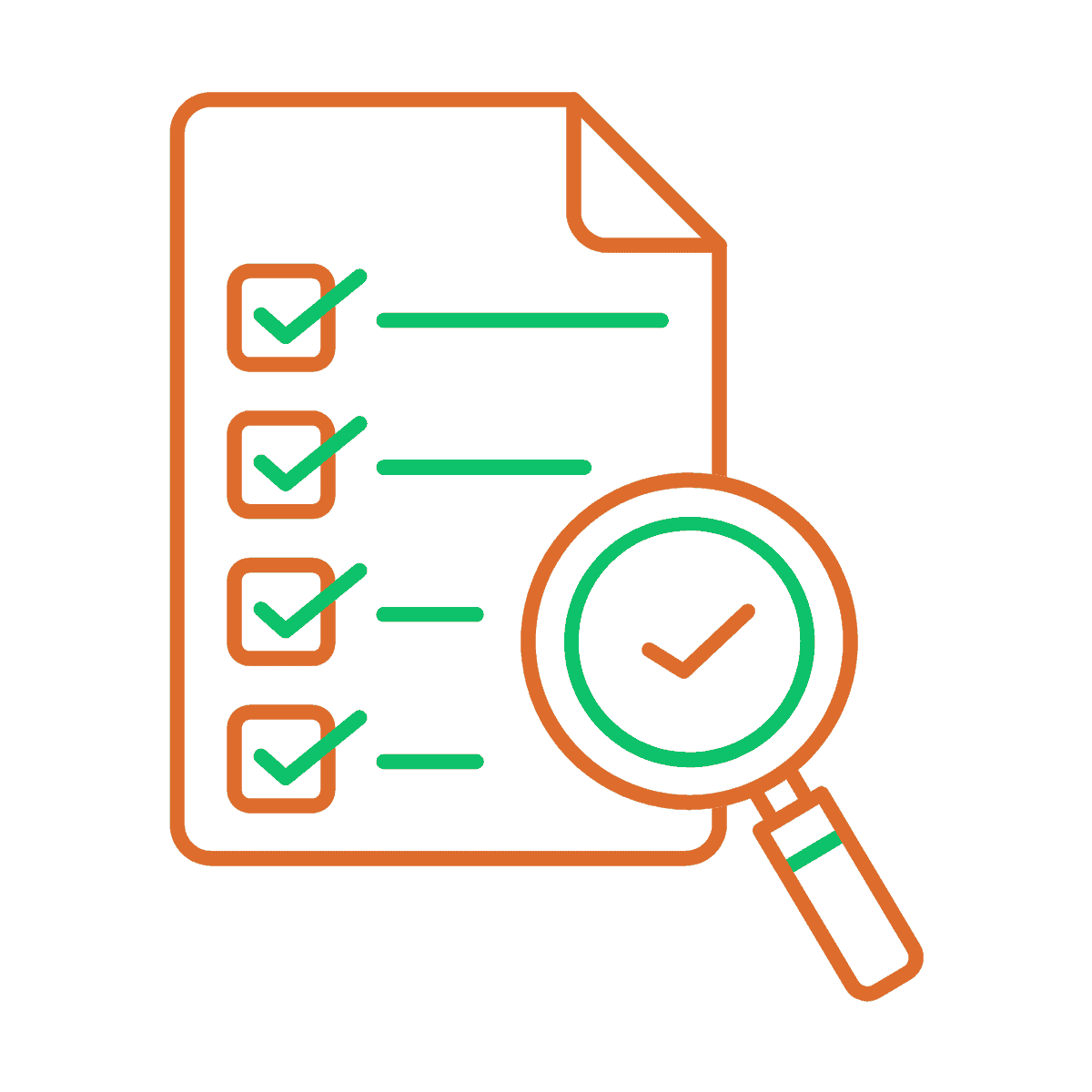Architecture compliance validation and security policy review conceptual icon.