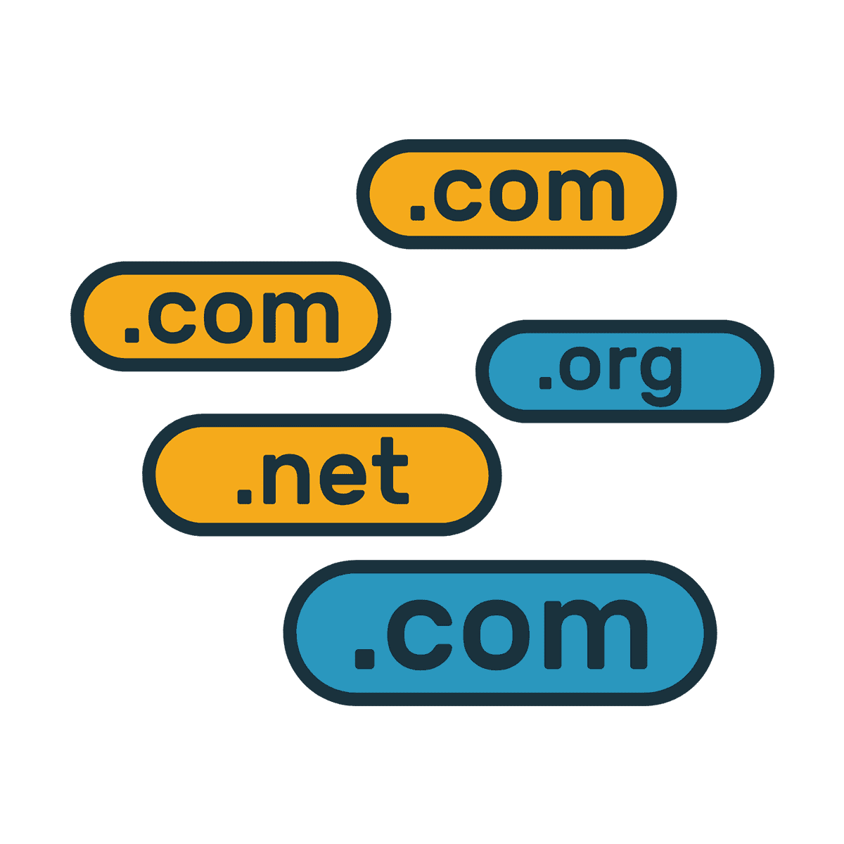 IP address resolution and domain name translation conceptual icon.