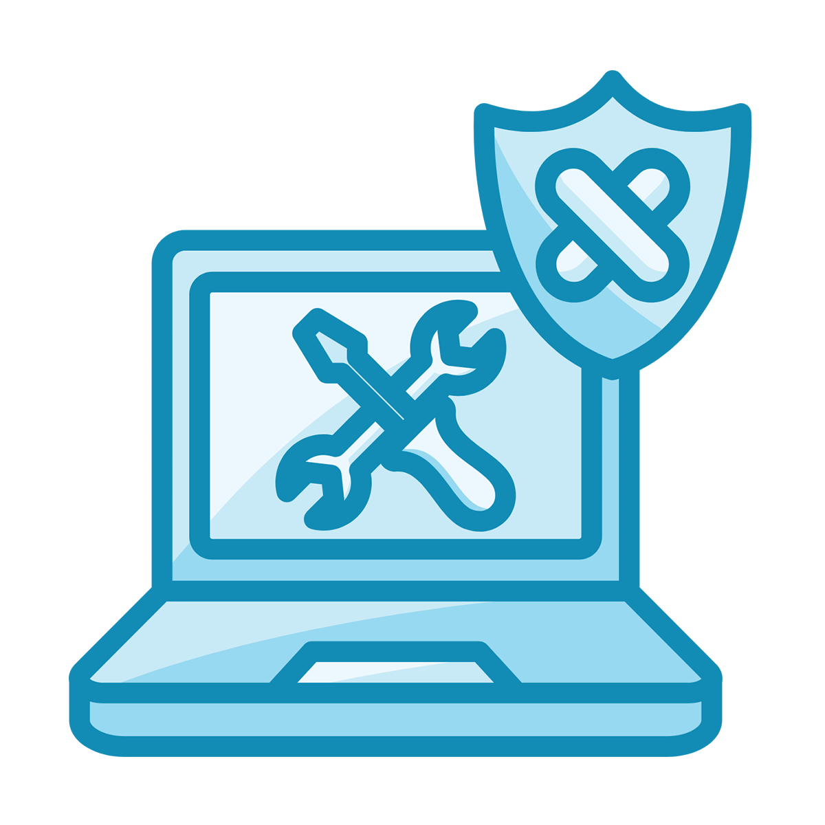 Zero-reboot server update and memory patching conceptual icon.