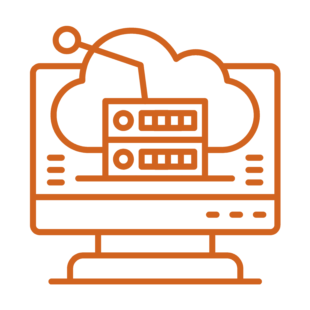 Virtual machine monitor and hardware conceptual icon.
