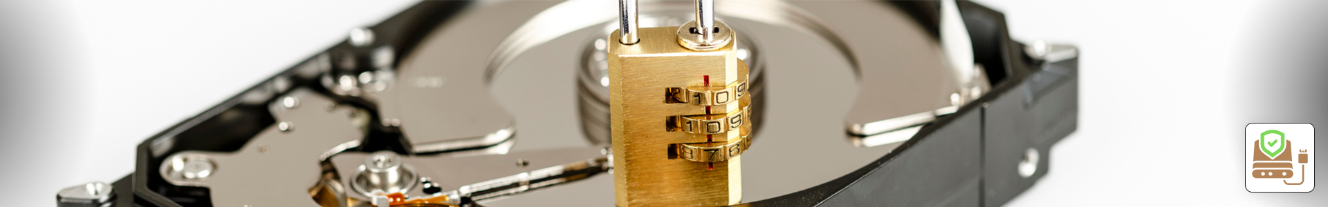 Conceptual visualization of an encrypted Linux disk protected by a cryptographic key and pre-boot passphrase.
