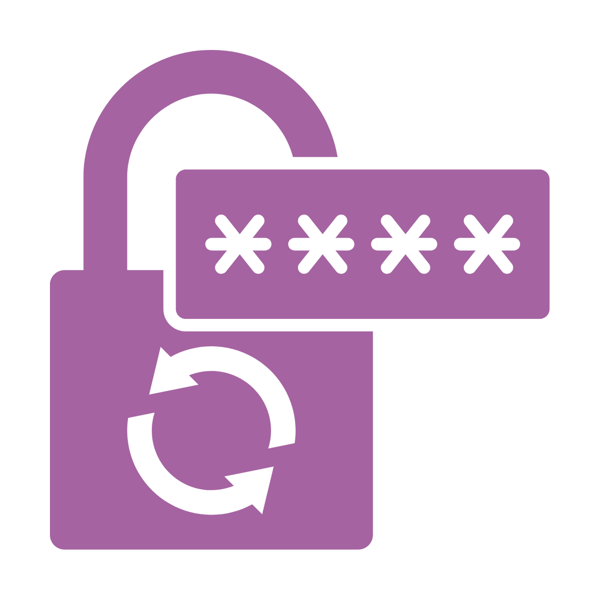 Secure password management and LAPS conceptual icon.